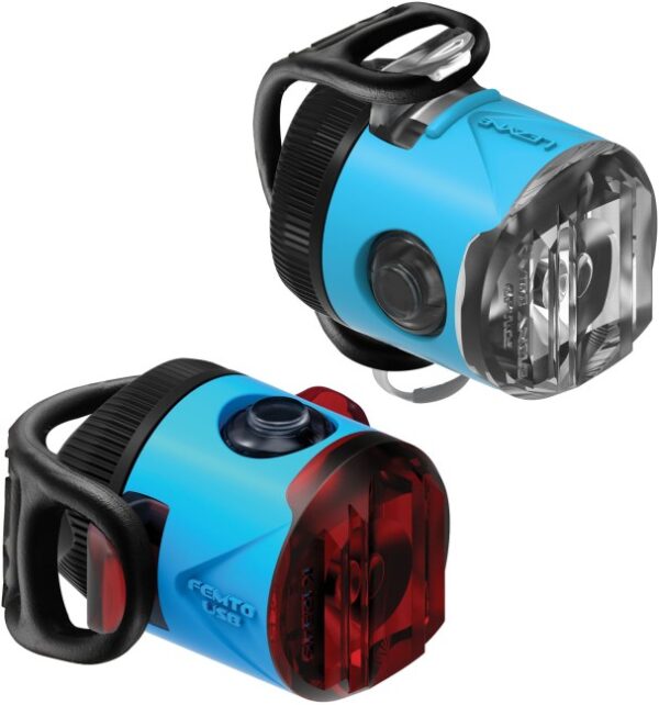 LEZYNE FEMTO USB DRIVE PAIR 15F/5R LUMEN BLUE