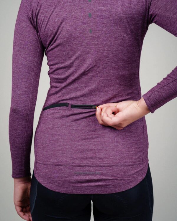 Women Merino Gen2 Long Sleeve Jersey Purple L - Afbeelding 2