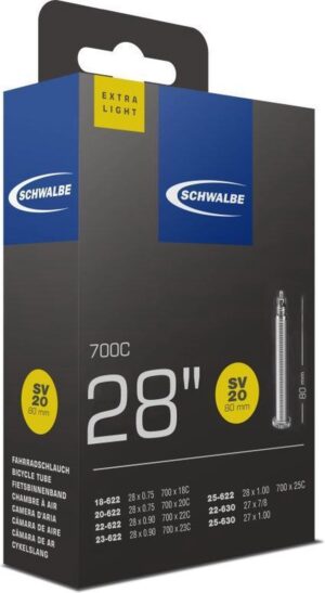 Schwalbe bib 27/28x7/8-1.00 frans 80mm 18/25-622/6