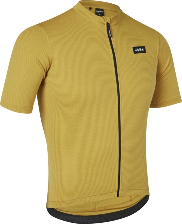EXPLR Merinotech fietsshirt korte mouwen - Mustard Yellow - M