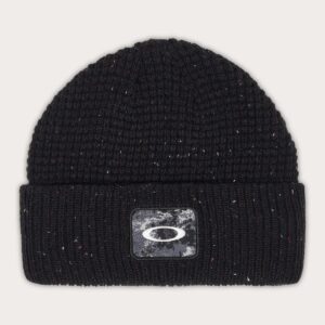 Ellipse Patch Waffle Beanie Blackout