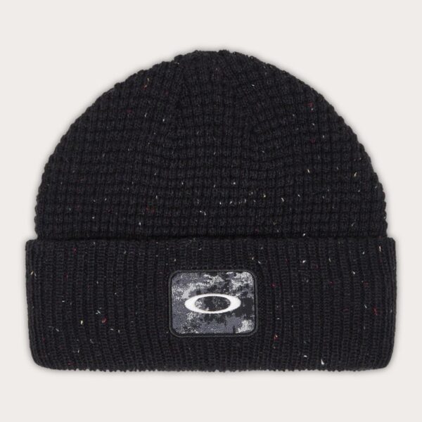 Ellipse Patch Waffle Beanie Blackout