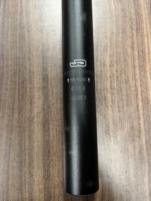 JD Verende Zadelpen Ø31.6mm 350mm Aluminium Zwart - Afbeelding 2