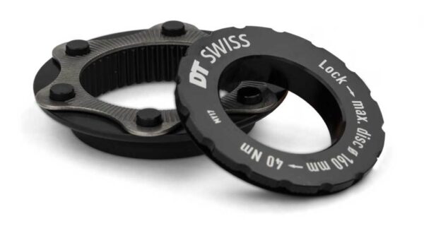 DT Center Lock Adapter Race 160mm 12mm Zwart