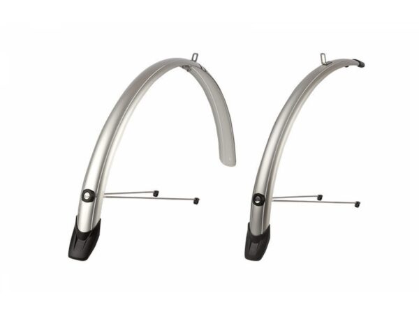 Polisport spatbordset towny 26" 46mm zilver