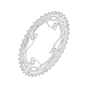 Shimano Kettingblad Deore 42T 104mm 3x10sp 4-gaats