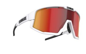 Bliz Fusion Matt White Frame - Red Mirror Lens