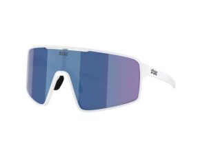Bliz P001 Matte White Frame - Blue Mirror Lens