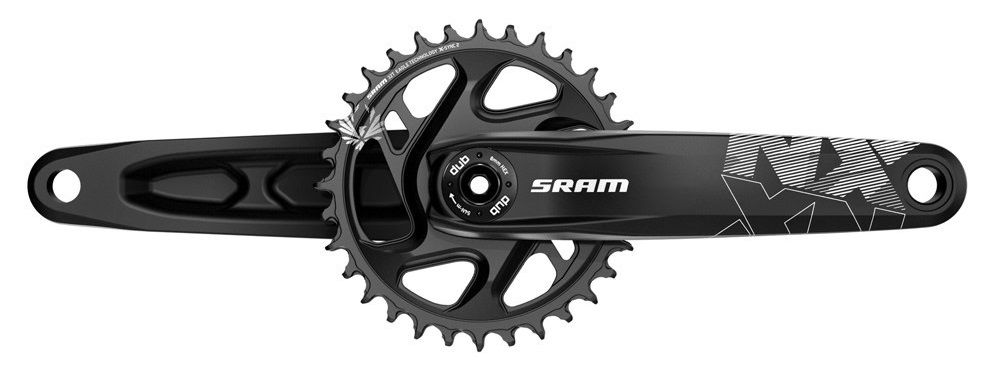 SRAM crankstel NX Eagle 1-speed, zonder bracketset, 11-/12-speed compatibel, zwart - Afbeelding 2